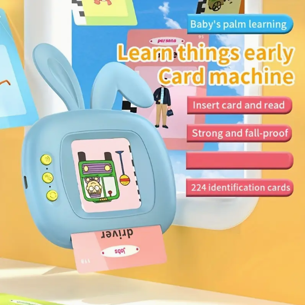 Small Model Bunny Talking Flash Cards（blue/pink）