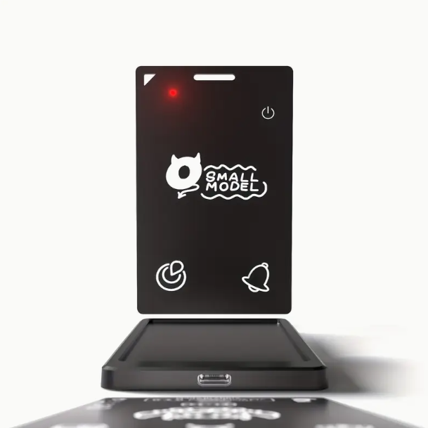 Small Model Wallet Tracker Card for Find My (iOS Only), Rechargeable Smart Key Card, Wriless Tracking Card with Lovely Images for Kids, Luggage Tag, Purse.With charger included