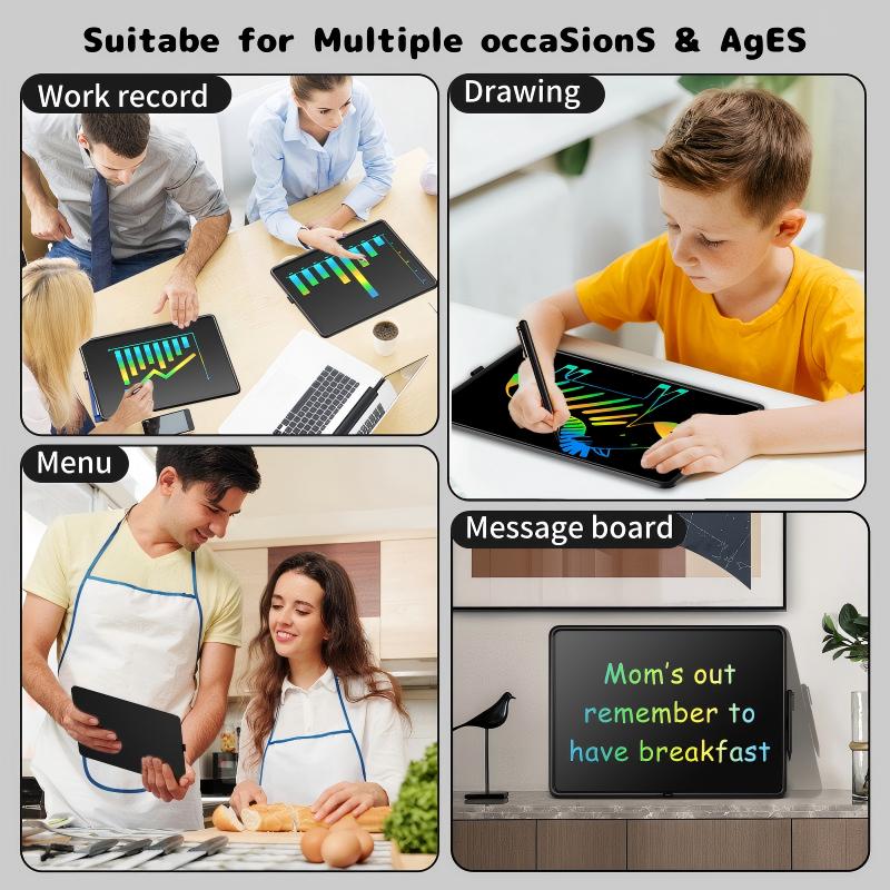 15-inch Rechargeable LCD Drawing Tablet for Kids,  black