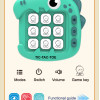 Electronic Cute Dinosaur Tic-Tac-Toe Game, Smart AI Handheld Game Console, Multiple Game Modes to Train Memory and Reaction Skills, Portable Educational Toy, Blue Version (Batteries Not Included)