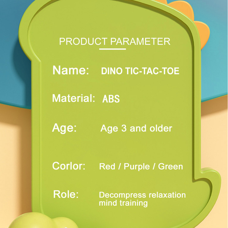 Electronic Cute Dinosaur Tic-Tac-Toe Game, Smart AI Handheld Game Console, Multiple Game Modes to Train Memory and Reaction Skills, Portable Educational Toy, Blue Version (Batteries Not Included)