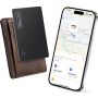 Wallet Tracker Card Air-Tag (iOS Only) - Work with Apple Find My, Bluetooth Tracker Smart Card Wallet Finder, 0.08in Slim, Item Locator for Luggage Tags, Passports, Purse