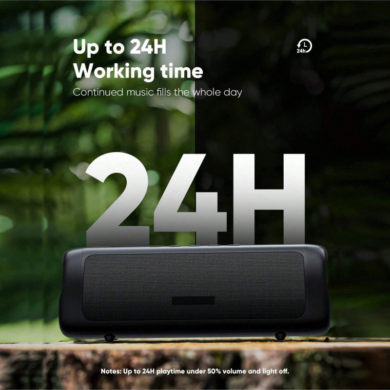 Wireless Speaker With HD Sound, IPX5 Portable Wireless, Up To 24H Playtime, TWS Pairing, BT5.3, For Home/Party/Outdoor/Beach, Electronic Gadgets, Birthday Gift (Black)