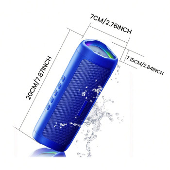 Wireless Speaker With HD Sound, IPX5 Portable Wireless, Up To 24H Playtime, TWS Pairing, BT5.3, For Home/Party/Outdoor/Beach, Electronic Gadgets, Birthday Gift (blue）