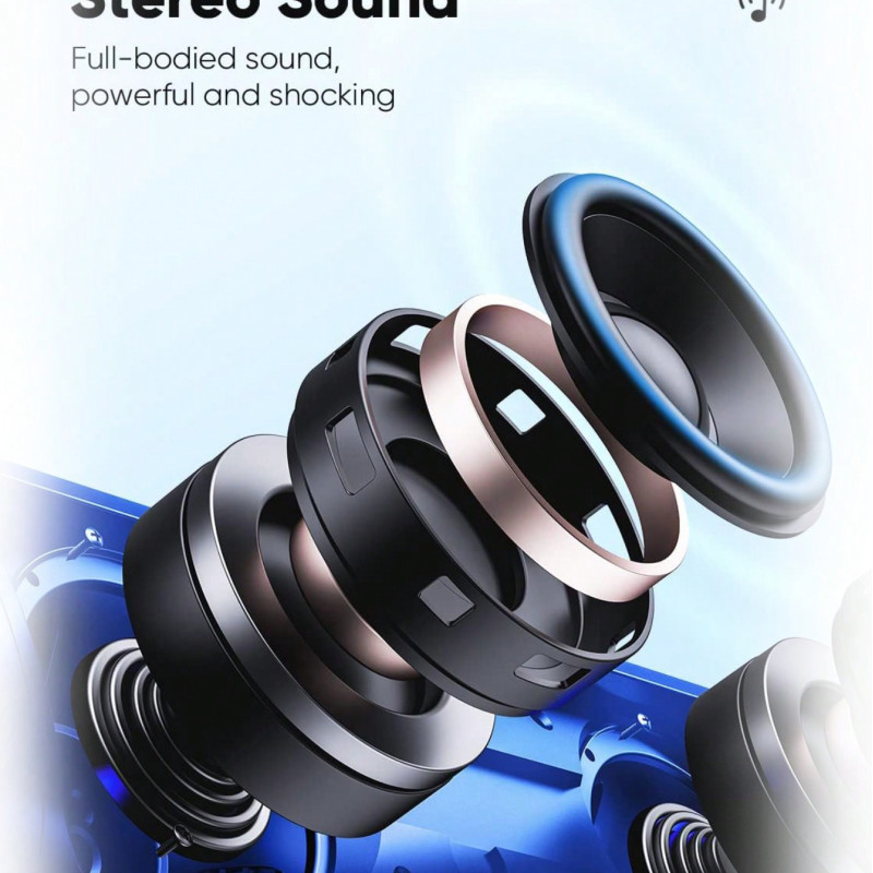 Wireless Speaker With HD Sound, IPX5 Portable Wireless, Up To 24H Playtime, TWS Pairing, BT5.3, For Home/Party/Outdoor/Beach, Electronic Gadgets, Birthday Gift (blue）