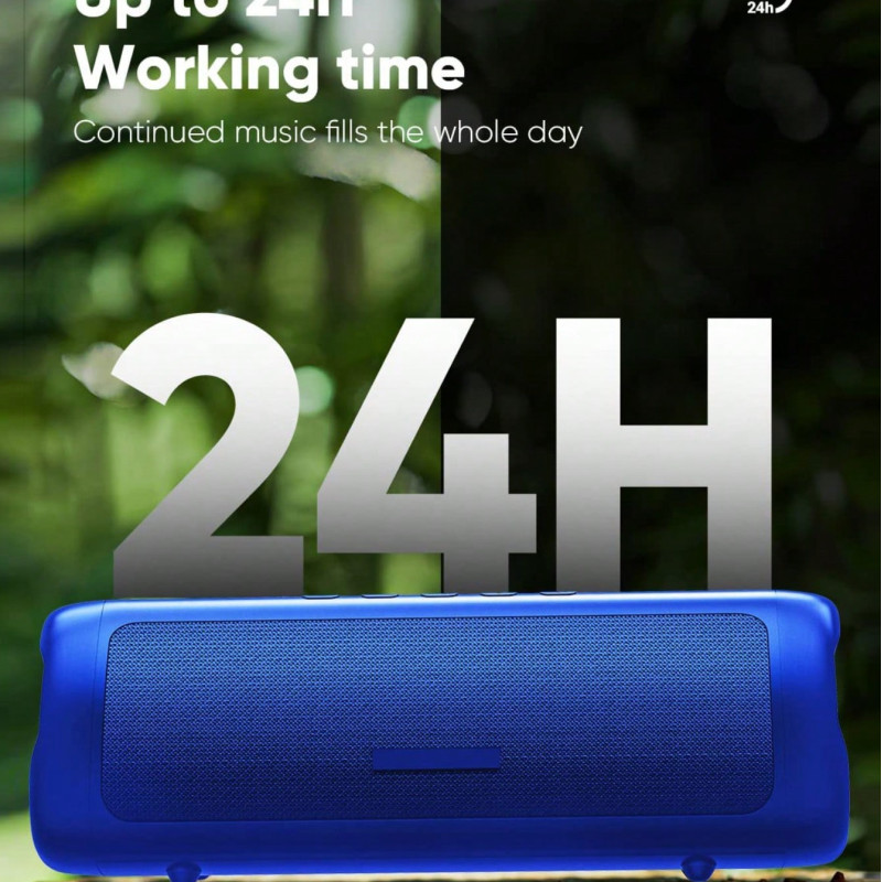 Wireless Speaker With HD Sound, IPX5 Portable Wireless, Up To 24H Playtime, TWS Pairing, BT5.3, For Home/Party/Outdoor/Beach, Electronic Gadgets, Birthday Gift (blue）
