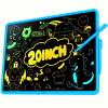 20 Inch  LCD Writing Tablet,  Colorful Screen Rechargeable Doodle Board Toddler Educational Toys for 3 4 5 6 Years Old Boys Girls Reusable Portable Drawing Tablet Christmas Toys Gifts for Kids，blue