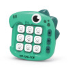 Electronic Cute Dinosaur Tic-Tac-Toe Game, Smart AI Handheld Game Console, Multiple Game Modes to Train Memory and Reaction Skills, Portable Educational Toy, Blue Version (Batteries Not Included)