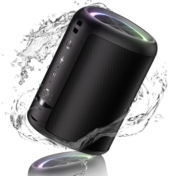Wireless Speaker with HD Sound, Waterproof IPX4 Portable Wireless, Up to 16H Playtime, TWS Pairing, BT5.3, for Home/Party/Outdoor/Beach, Electronic Gadgets, Birthday Gift (Black)