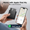 Wallet Tracker Card Air-Tag (iOS Only) - Work with Apple Find My, Bluetooth Tracker Smart Card Wallet Finder, 0.08in Slim, Item Locator for Luggage Tags, Passports, Purse.Starlight Gray