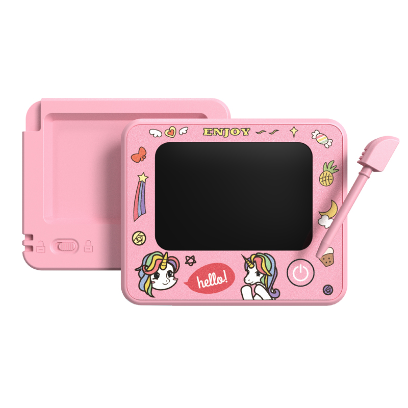 Mini LCD Writing Tablet for kids,Portable Keychain-sized Drawing Pad for Kids, Colorful Doodle Board Pad, Learning and Educational Toys for Kids, Creative Birthday Gifs for Toddlers，pink