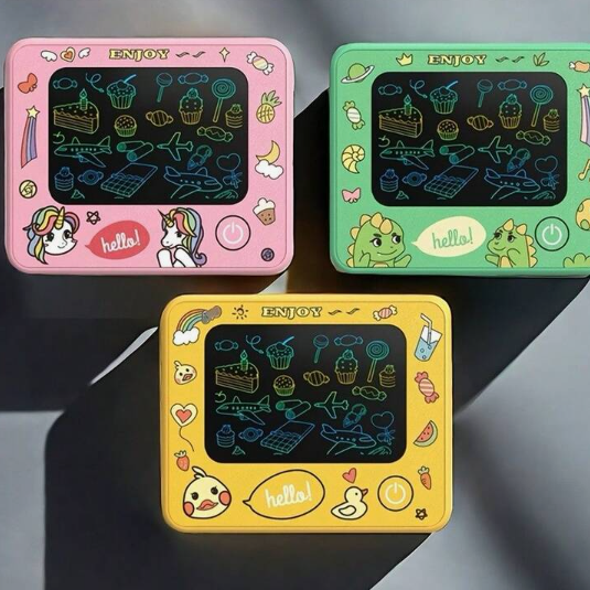 Mini LCD Writing Tablet for kids,Portable Keychain-sized Drawing Pad for Kids, Colorful Doodle Board Pad, Learning and Educational Toys for Kids, Creative Birthday Gifs for Toddlers，pink