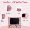Mini LCD Writing Tablet for kids,Portable Keychain-sized Drawing Pad for Kids, Colorful Doodle Board Pad, Learning and Educational Toys for Kids, Creative Birthday Gifs for Toddlers，pink