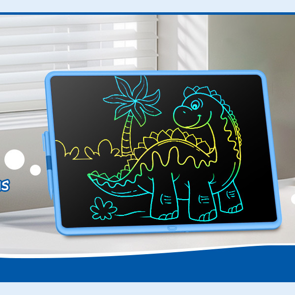 20 Inch  LCD Writing Tablet,  Colorful Screen Rechargeable Doodle Board Toddler Educational Toys for 3 4 5 6 Years Old Boys Girls Reusable Portable Drawing Tablet Christmas Toys Gifts for Kids，blue