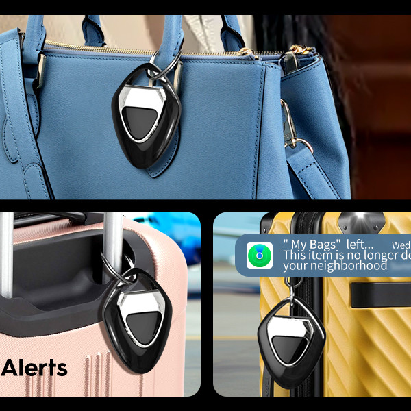 Tag Air Tracker, Trackers Like Airtgas, Luggage Tracker Works with Apple Find My [ iOS ONLY ], Key Finder Locator with Sound, 0.3oz, for (Car) Keys, Backpack, Pets, Kids