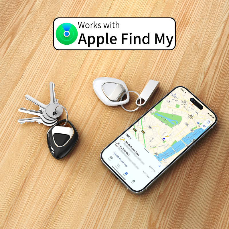 Tag Air Tracker, Trackers Like Airtgas, Luggage Tracker Works with Apple Find My [ iOS ONLY ], Key Finder Locator with Sound, 0.3oz, for (Car) Keys, Backpack, Pets, Kids