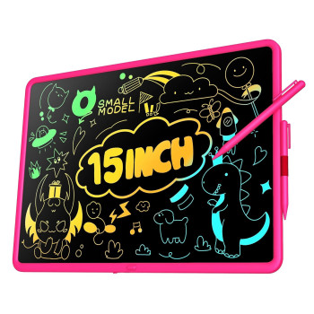 15-inch Rechargeable LCD Drawing Tablet for Kids, pink