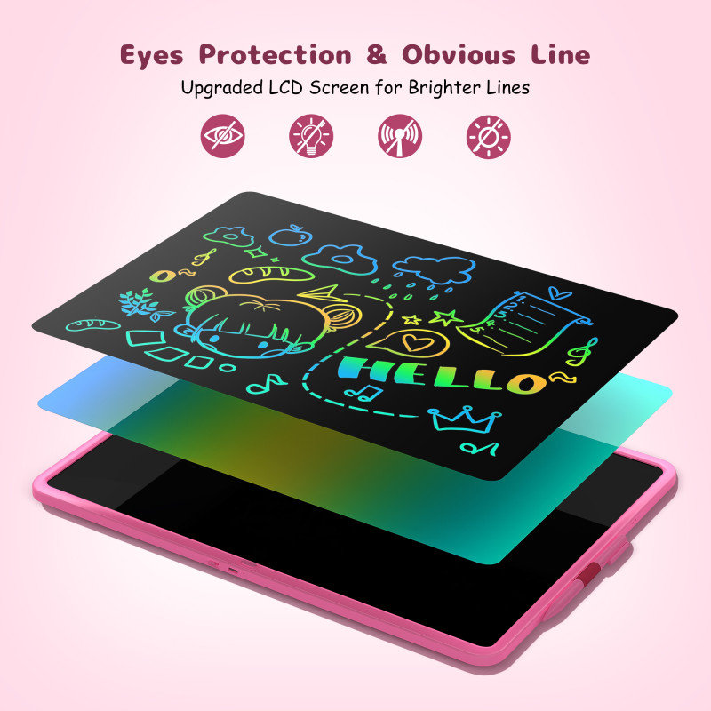 15inch Rechargeable LCD Tablets pink 15inch Rechargeable LCD Tablets pink